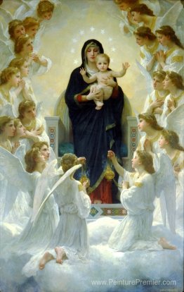 La vierge avec des anges