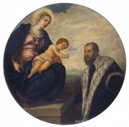 Madonna avec enfant et donateur Tintoretto