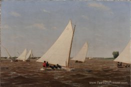 Sailboats courir sur le Delaware