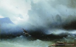 Ouragan à la mer