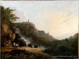 Vue de Tivoli: la Cascatelle et la «villa de Maecenas»