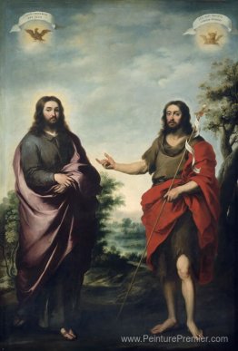 Saint Jean le baptiste pointant vers Christ