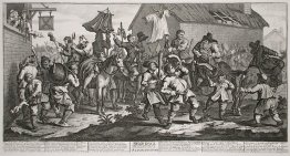 Hudibras rencontre le Skimmington, de «Hudibras», par Samuel But