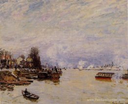 La Seine, vue depuis le quay de pont du jour