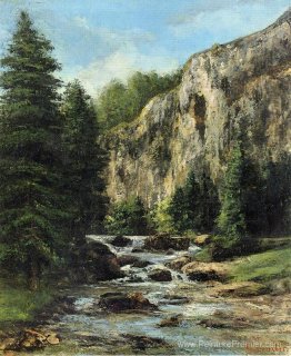 Étude du paysage avec cascade