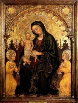 Madonna avec enfant et deux anges Gentile da Fabriano