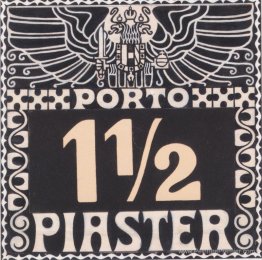 Conception du 1102 Piasstres Porto Brand de poste autrichien dan