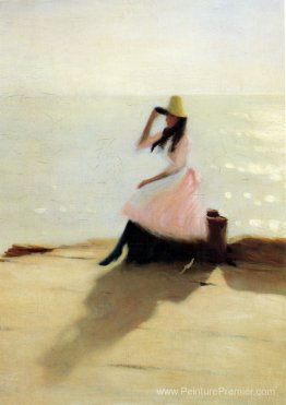 Jeune femme à la plage