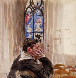 Portrait d'un homme à l'église