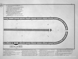 Plan au sol du cirque de Caracalla dans aujourd'hui Capena à l'e