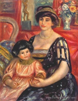 Portrait de Madame Duberville avec son fils Henri