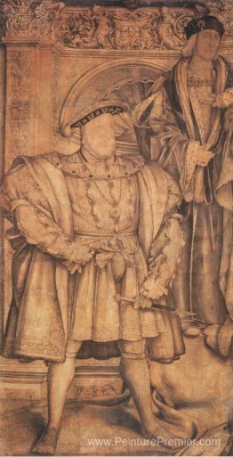 Henry VIII et Henry VII, dessin animé pour la peinture murale à