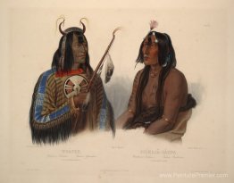 Noapeh, un Assiniboin Indian et Psihdja-Sahpa, un Indien Yankton