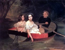 Autoportrait avec la baronne ye. N. Meller-Zakomelskaya et une f