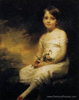 Petite fille tenant des fleurs, portrait de Nancy Graham