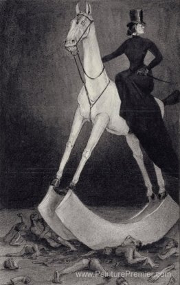 La dame sur le cheval