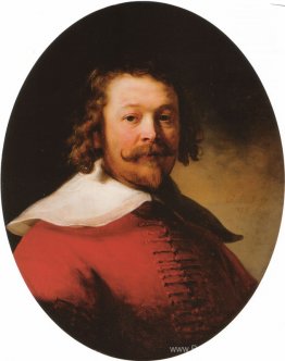 Portrait d'un homme barbu, longueur du buste, dans un doublet ro