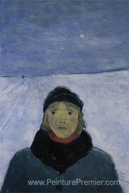 Jeune fille, l'hiver