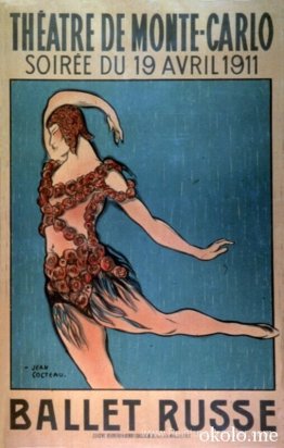 Affiche pour la saison de Ballet Russe de 1911 montrant Nijinsky