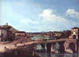 Vue d'un vieux pont sur la rivière Po, Turin