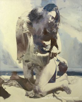 Femme et homme au bord de la mer