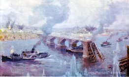 Percée de la flotte militaire DNEPR à Loyev pendant la guerre po
