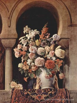 Vase de fleurs sur la fenêtre d'un harem