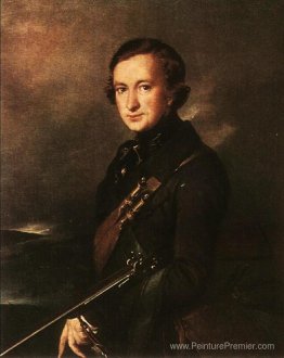 Portrait de Yu. F. Samarin dans la robe de chasse