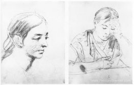 Portrait d'une jeune femme. Fille lisant un livre