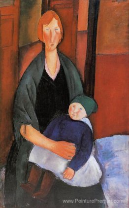 Femme assise avec enfant (maternité)