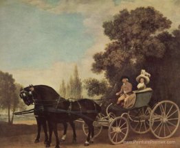 Seigneur et dame dans un phaeton