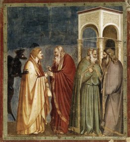 Judas recevant un paiement pour sa trahison