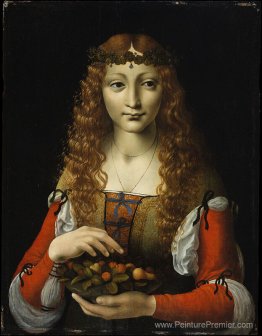 Fille aux cerises (également attribuée à Giovanni Ambrogio de Pr