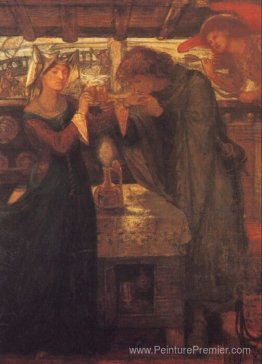 Tristram et Isolde buvant la potion d'amour