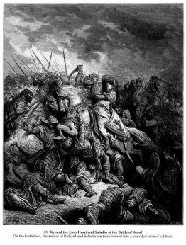 Richard I le Lionheart au combat à Arsuf en 1191