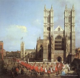 Abbaye de Westminster, avec une procession de chevaliers du bain