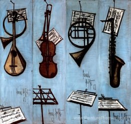 Paravent: Les Instruments de musique