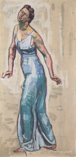 Figure de la femme à la frontière en Blue Gwand