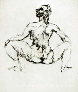 Femme assise nue