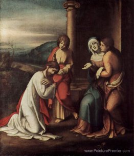 Départ du Christ de Marie, avec Marie et Martha, les sœurs de La