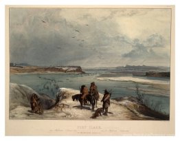 Fort Clark sur le Missouri, février 1834, planche 15 du volume 2