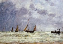 Berck, le départ des bateaux