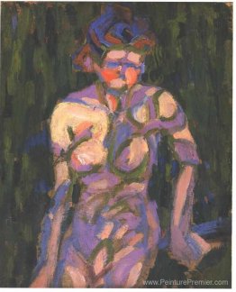 Femme nue avec l'ombre d'une brindille