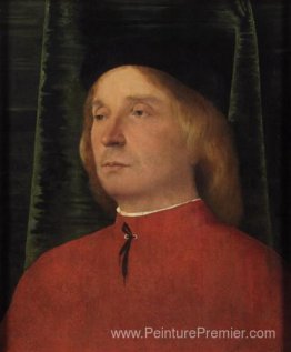 Portrait d'un jeune homme en vêtement rouge