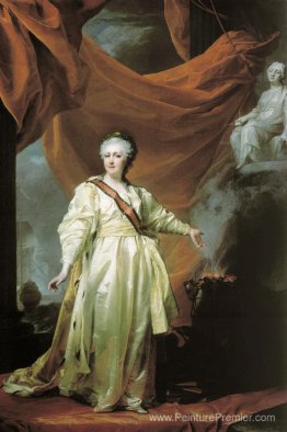 Portrait de Catherine II en tant que législateur dans le temple