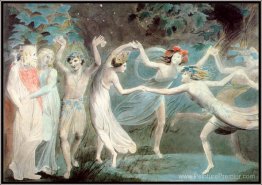 Oberon, Titania et rondelle avec des fées dansant