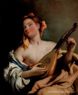 Fille avec une mandoline