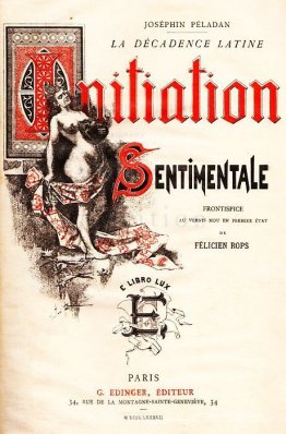 Couverture avant du roman de Joséphin Péladan, «Initiation Senti