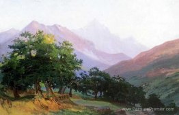 Oaks dans les montagnes de Carrara