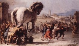 La procession du cheval de Troie à Troy